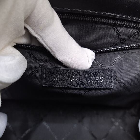 Michael Kors Carmen Black Leather Crocodile Embossed Flap Satchel Bag - NWT $598 - Picture 11 of 14